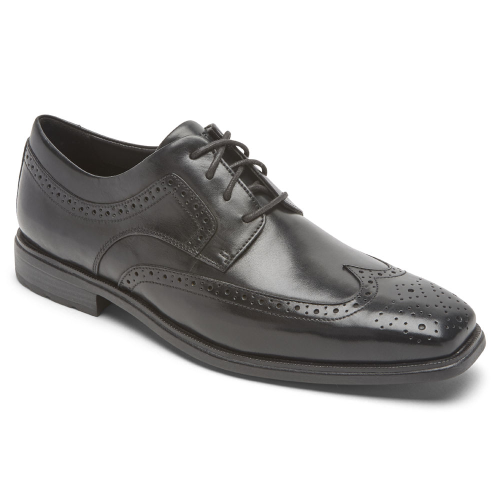 Rockport Singapore Mens Dress Shoes - Dres Sports Business 2 Wingtip Black - UR2681437